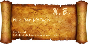 Muk Benjámin névjegykártya